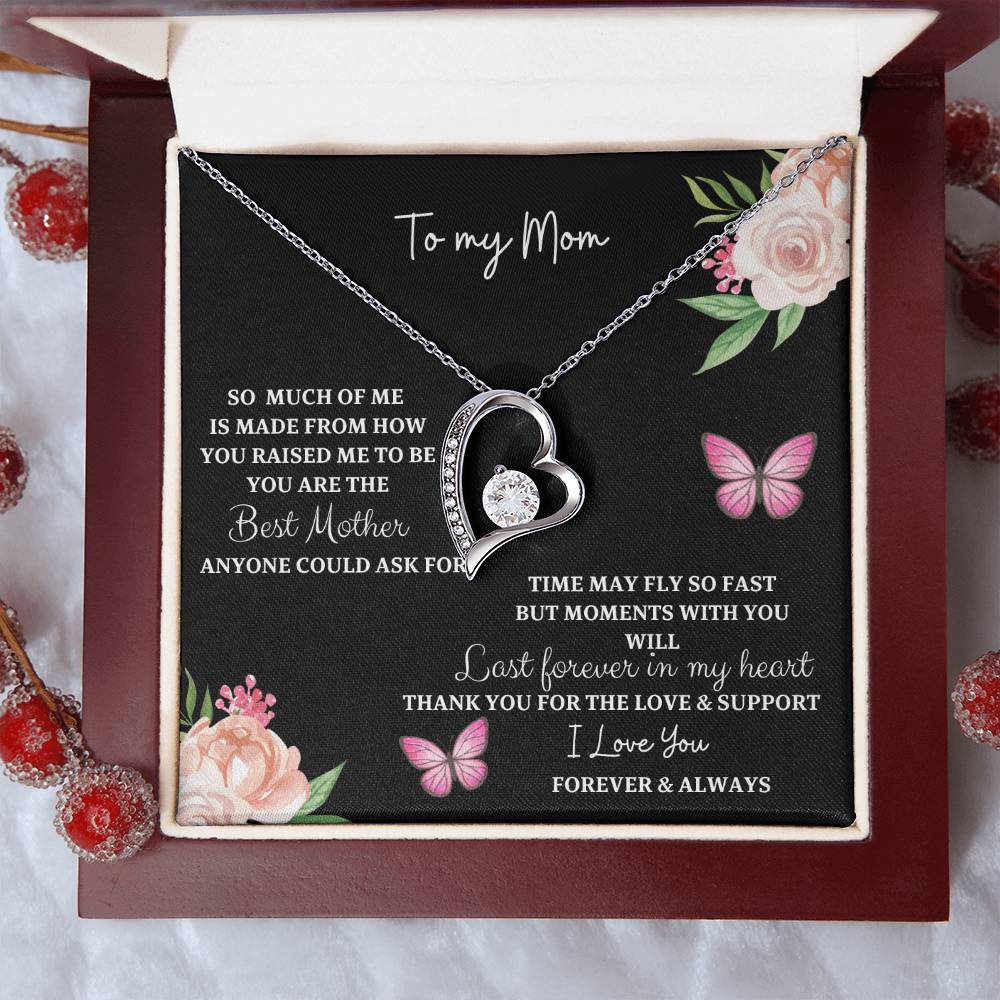 To My Mom Heart Necklace