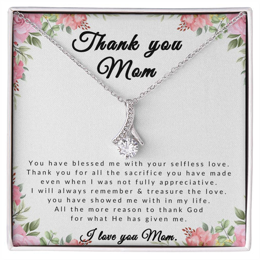 Thank You Necklace For Mom Alluring