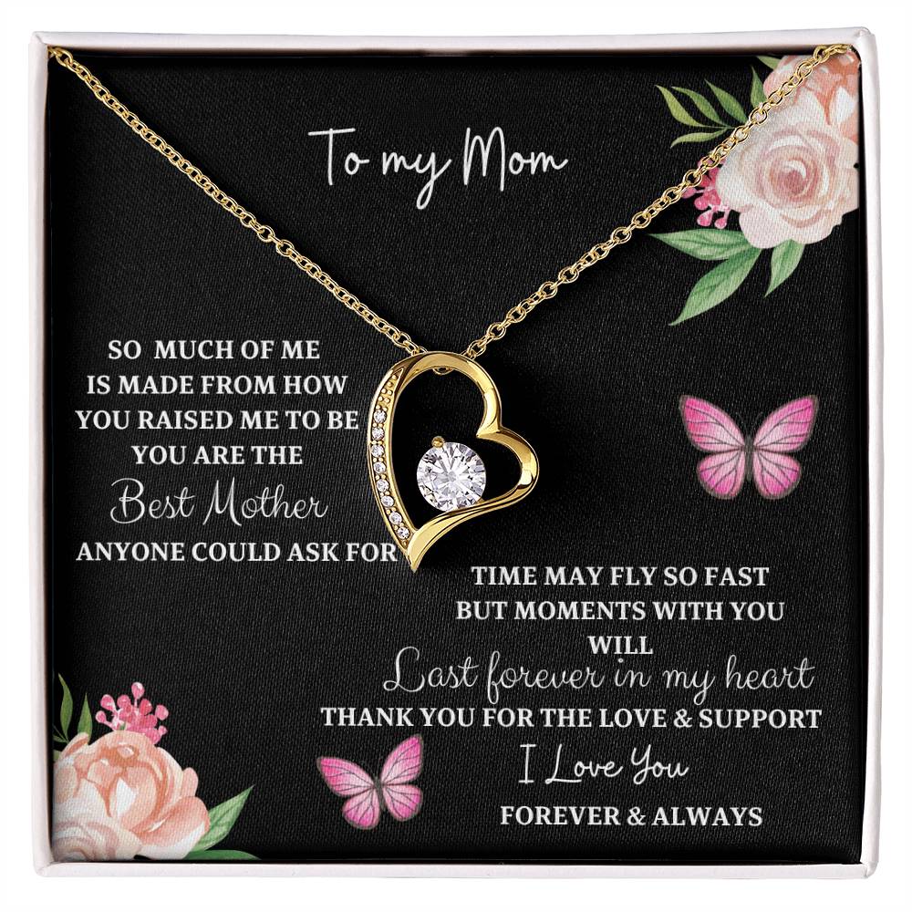To My Mom Heart Necklace